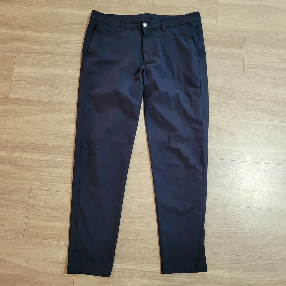 Lululemon Commission Pant Classic Navy Blue Warpstreme Chino 36 x 31